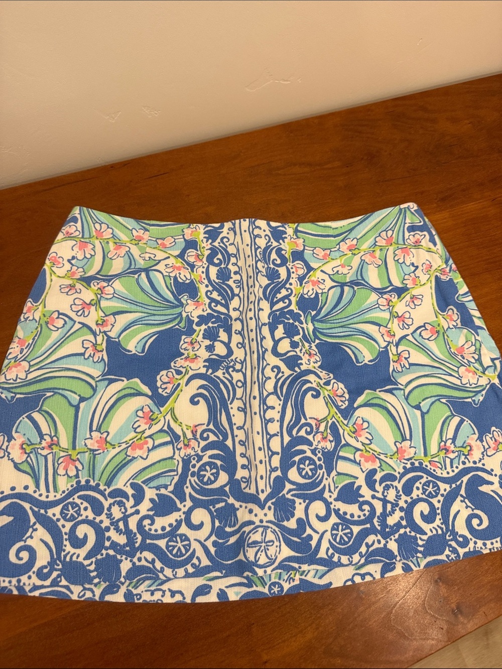 Lilly Pulitzer Blue Floral-Print Mini Skirt
